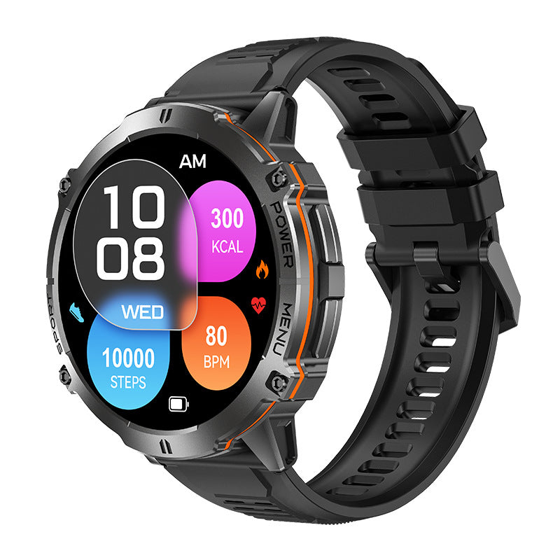 X3 smartwatch AMOLED screen Bluetooth call health monitoring barometer compass multi-sport mode
