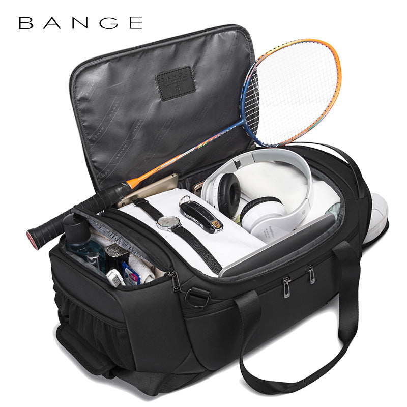 Bange new men's travel leisure fitness bag multi-function outdoor crossbody bag dry and wet separation handbag