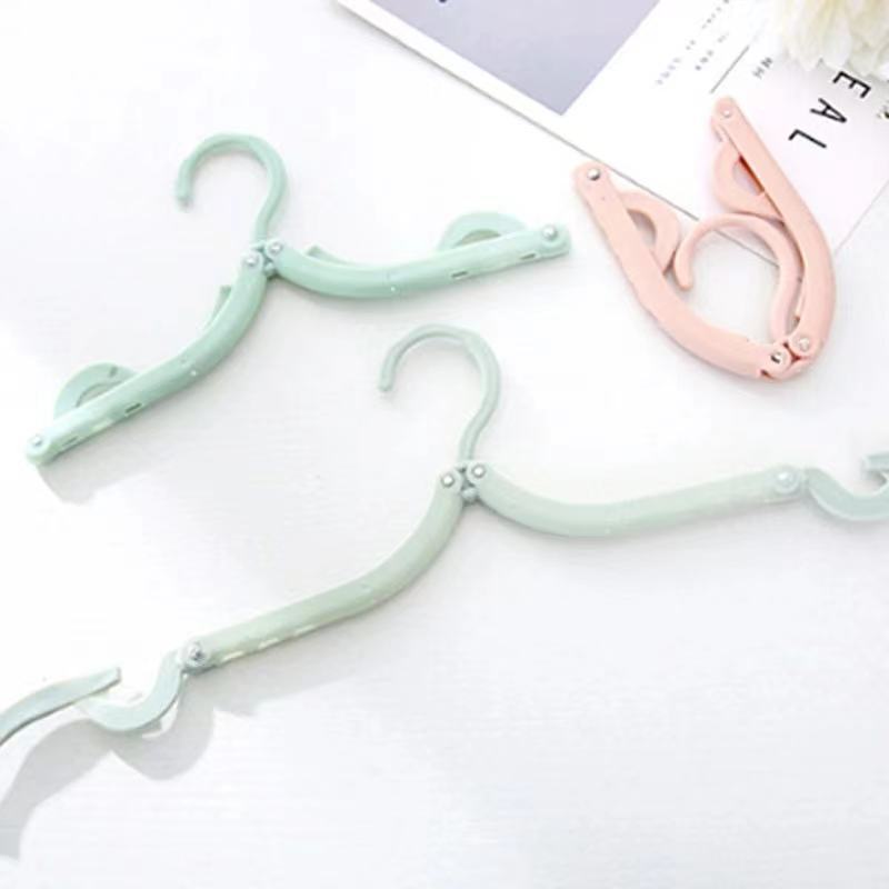 Multifunctional folding clothes hanger, non-slip outdoor travel portable clothespin, home magic clothes hanger