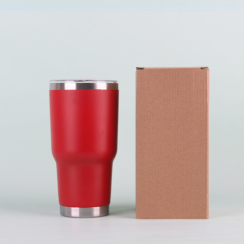 30oz car mug, ice beer mug, 304 stainless steel color insulation mug, gift mug, plastic spray mug wholesale