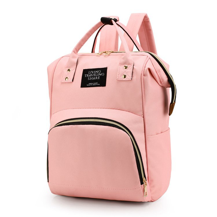 Mommy bag 2025 new Korean style fashion canvas color matching backpack women's bag Baoma milk bottle bag