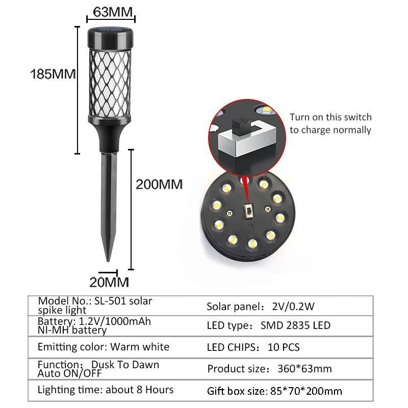 Cross-border RGB solar lawn light waterproof courtyard ground plug landscape light home decoration outdoor garden atmosphere light