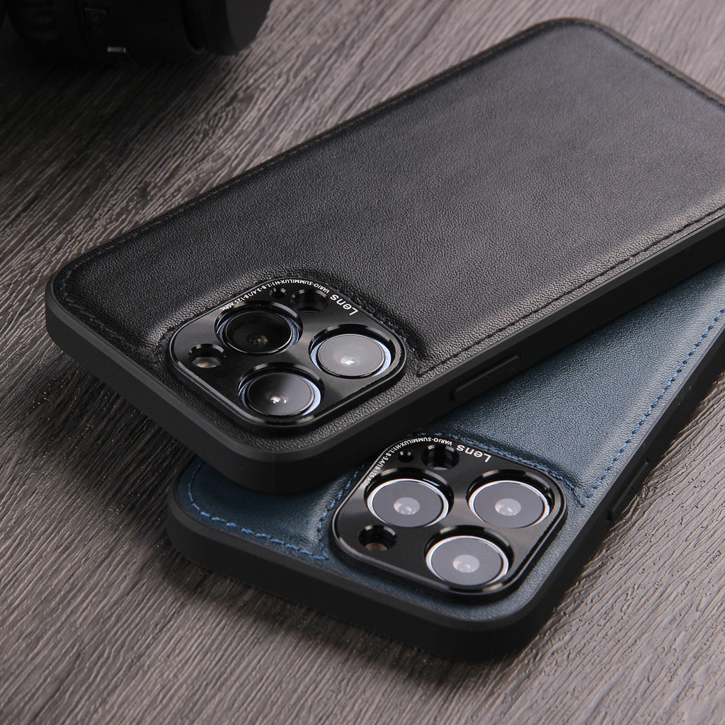 Suitable for metal camera Apple 13promax car line mobile phone case iphone12 business anti-fall protective cover