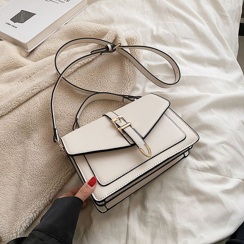Niche design 2025 new winter trend fashion shoulder bag simple casual handbag small square bag messenger bag