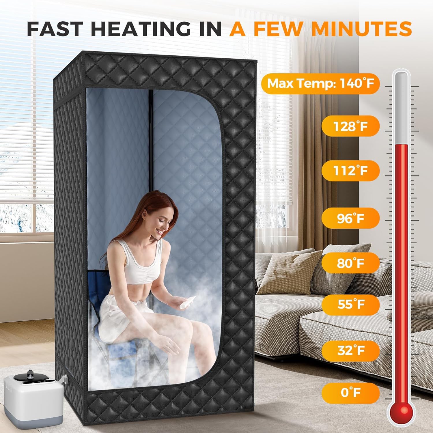 North America hot-selling sweat steam box cross-border home full body sauna box foldable portable sweat steam room