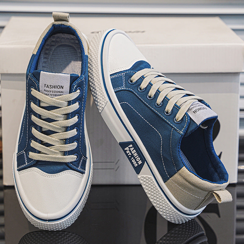 Summer canvas shoes new breathable versatile skateboard shoes men's soft sole casual sports trendy fashion canvas shoes men