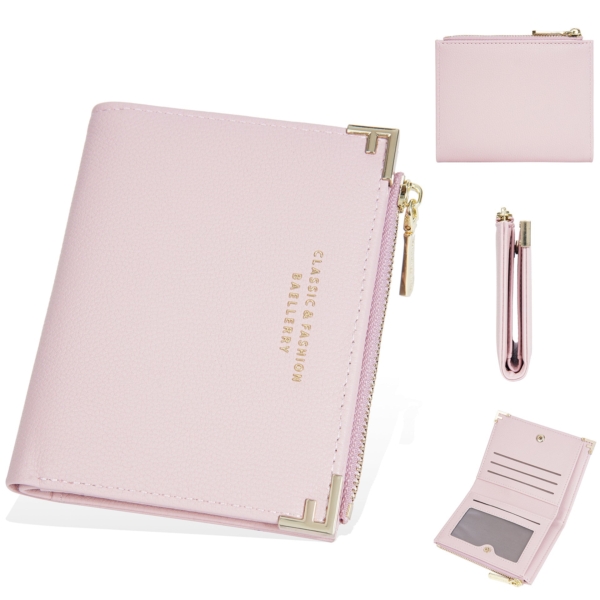 Wallet women baellerry women's wallet short multi-card slot zipper bag coin purse womenwallet
