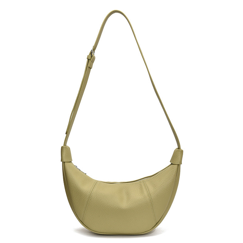 High-quality textured bag for women, large capacity, 2025 new casual shoulder messenger bag, niche design, commuter dumpling bag