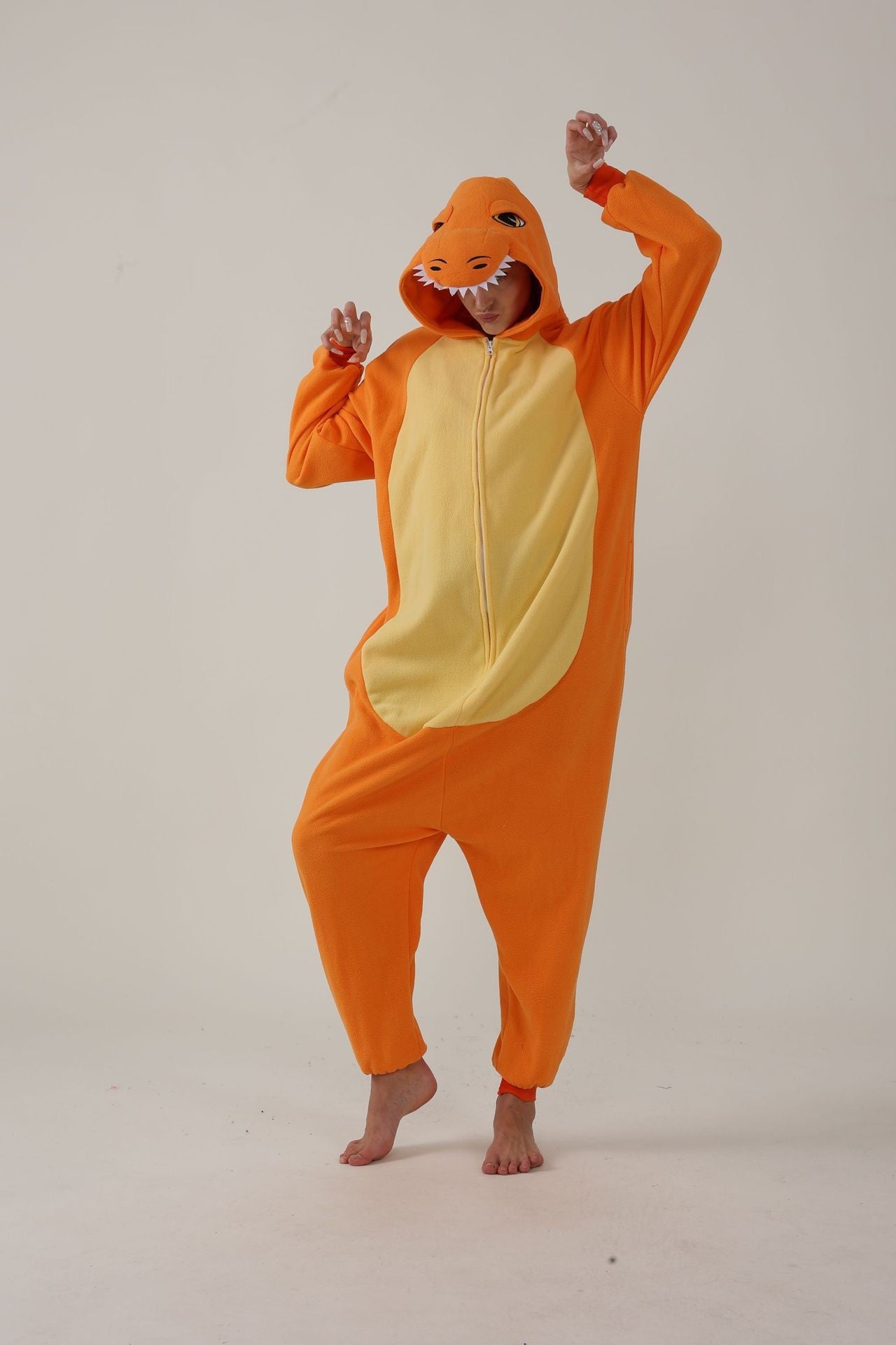 Salamander dragon taming tiger shark lion brown monkey Teletubbies adult cartoon one-piece pajamas Halloween cosp