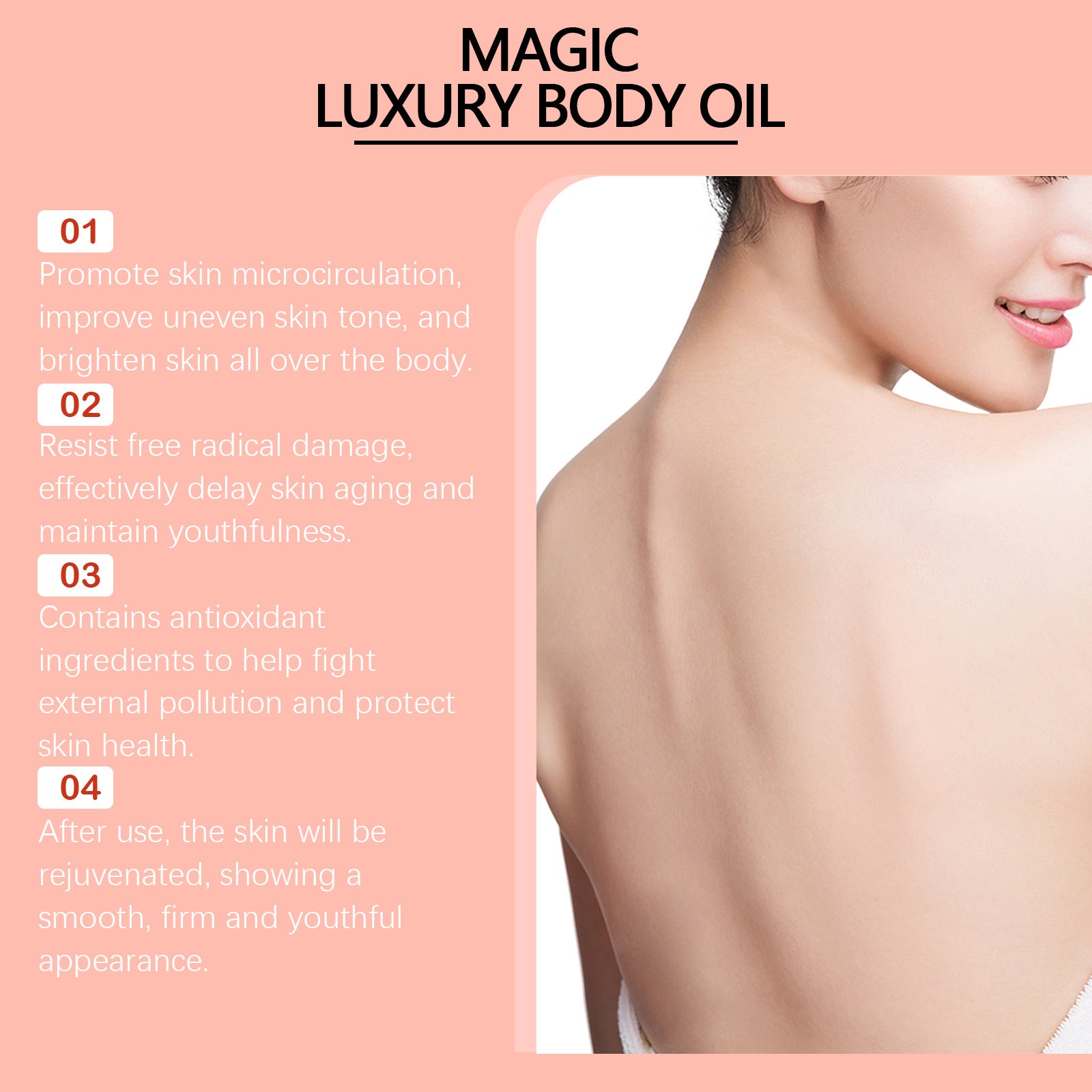 West Month Body Moisturizing Oil Daily Skin Nourishing Moisturizing Body Massage Oil