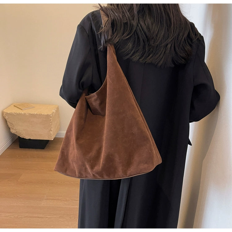 Frosted retro bag women's large capacity new autumn versatile handbag shoulder bag textured mother-and-child bucket bag