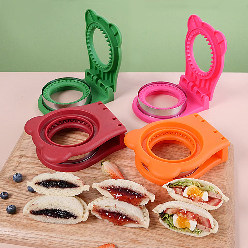 Stainless steel baking tool round sandwich cutting mold cake biscuit toast sandwich pocket