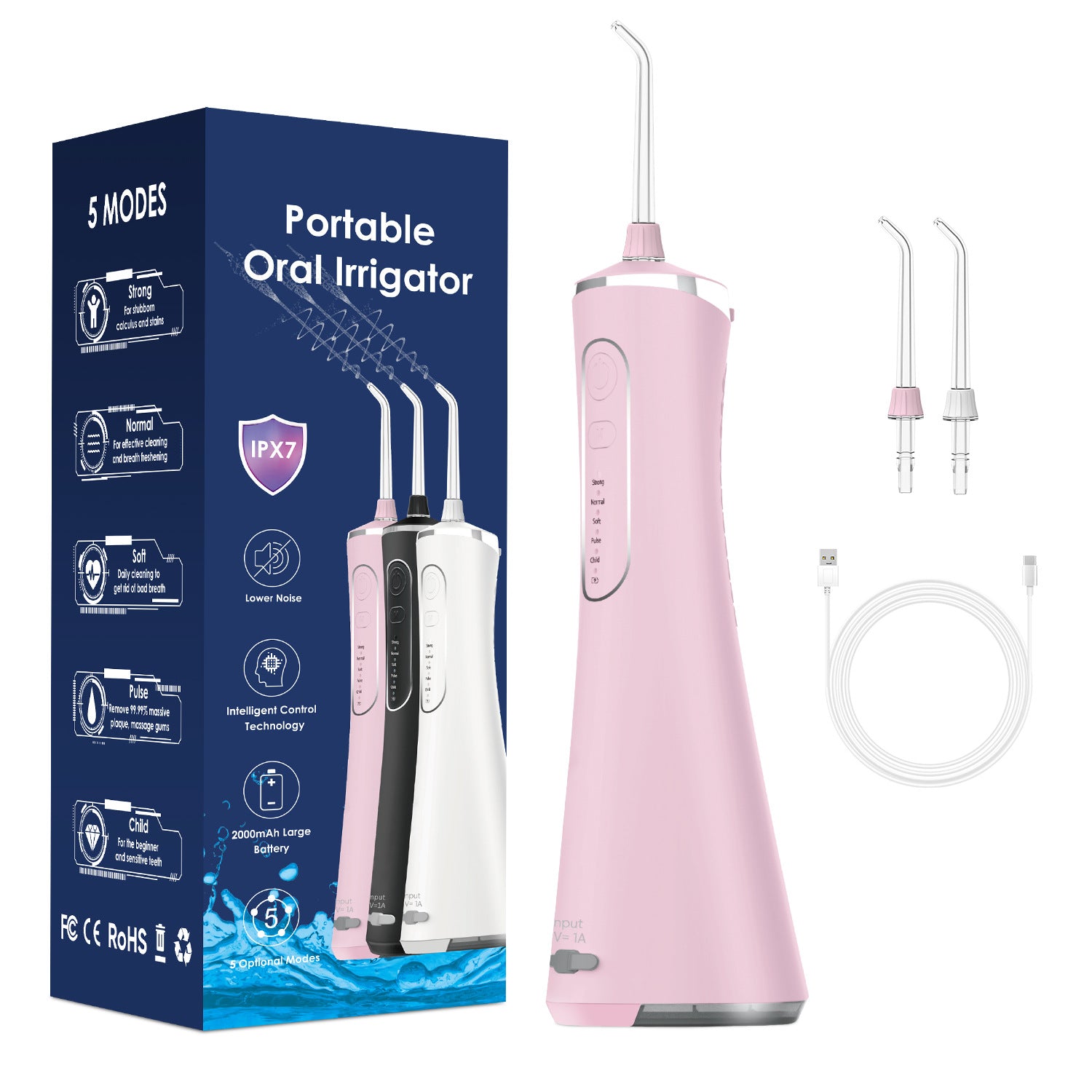 Cross-border OEM portable cleaning teeth irrigator electric teeth irrigator water flosser home ODM