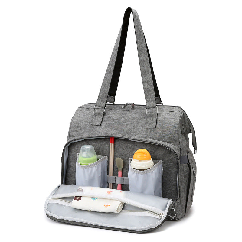 Cross-border European and American large size mommy bag hidden shoulder strap can be double-backed crossbody multifunctional mother and baby bag fashionable mommy bag