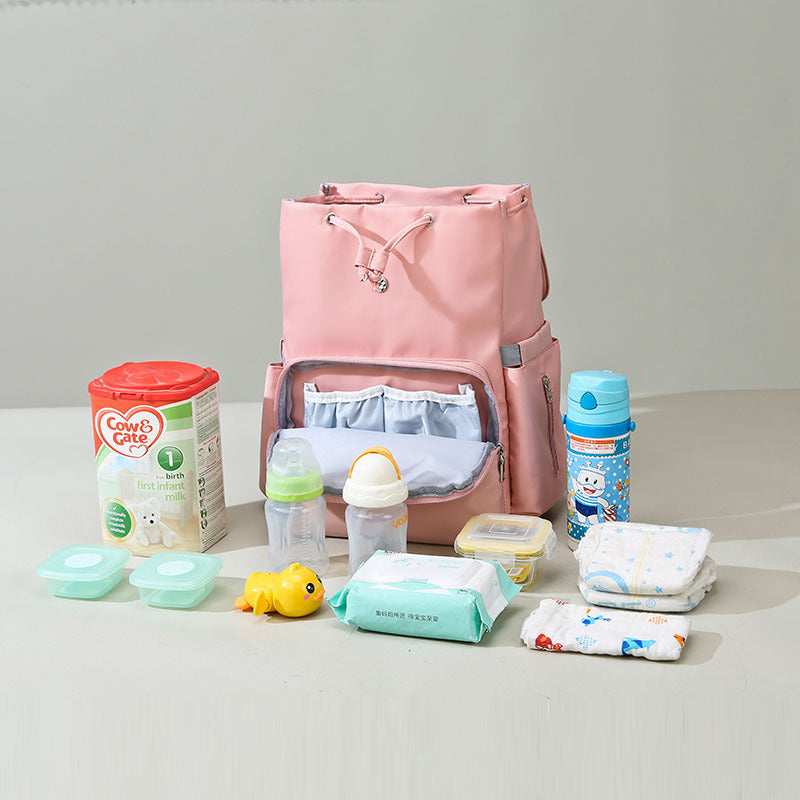 New style mommy bag double shoulder fashionable multifunctional travel bag mommy bag maternity bag dry and wet separation mother and baby bag