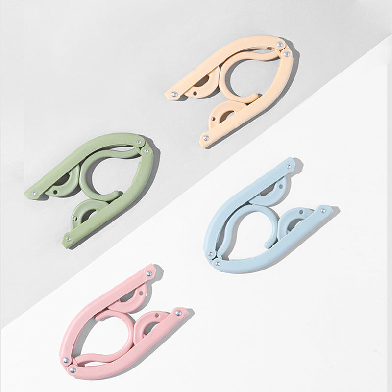 Multifunctional folding clothes hanger, non-slip outdoor travel portable clothespin, home magic clothes hanger
