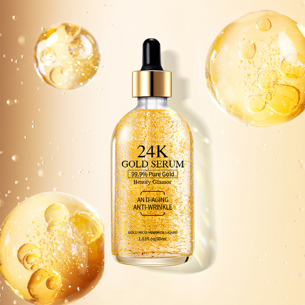 Cross-border English 24k gold niacinamide stock solution Goldserum hydrating essence Southeast Asia hot essence