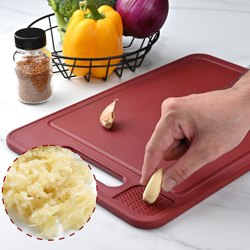 Cross-border hot selling fast thawing cutting board aluminum alloy spray paint double-sided cutting board with garlic grinder cutting board multi-function cutting board
