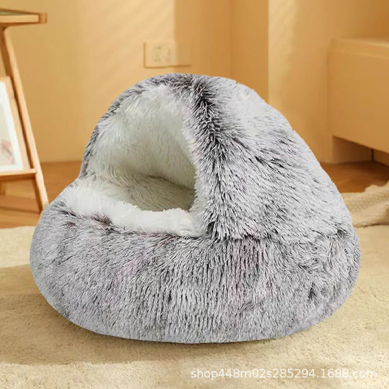 Cat bed winter warm pet cat house quilt four seasons universal dog bed semi-enclosed autumn and winter pet warm supplies