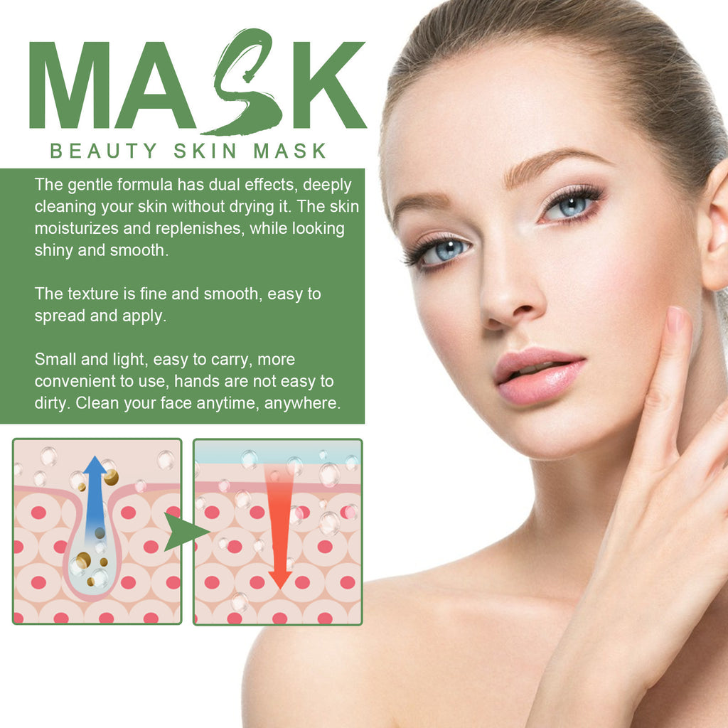 OUHOE Green Tea Mask Stick Acne Blackhead Face Deep Cleansing Tightening Pore Mask