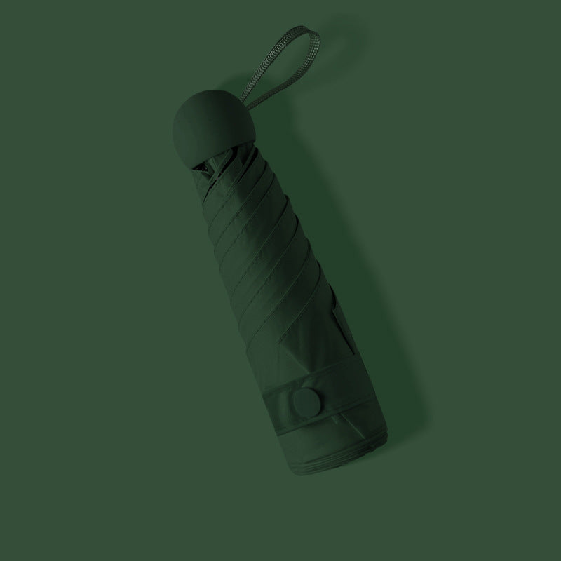 Ultra-light small 5-fold umbrella sun protection sun umbrella anti-ultraviolet advertising umbrella customized umbrella mini capsule umbrella