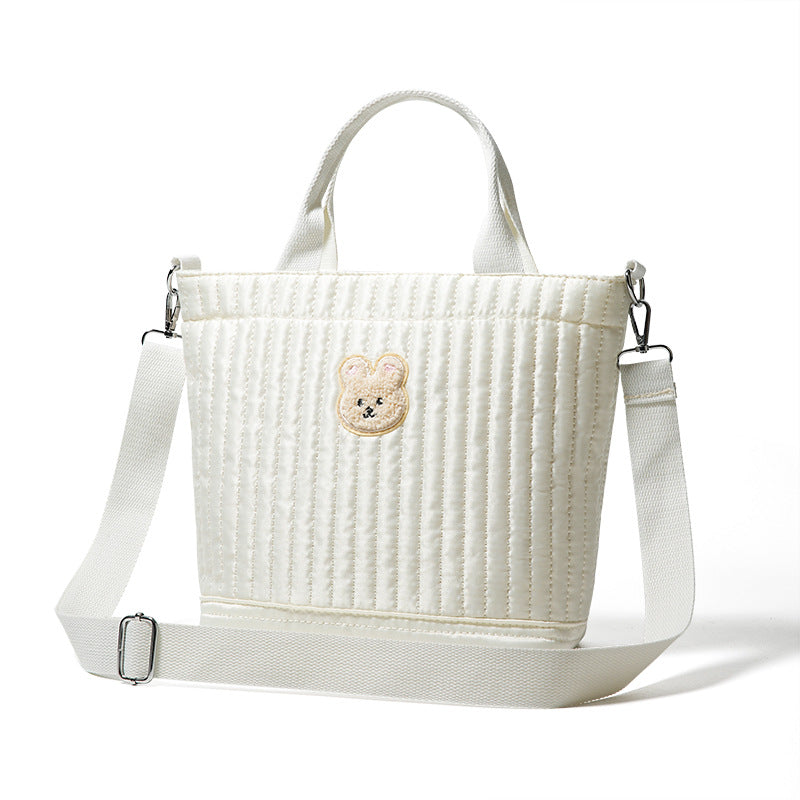 New style high quality embroidery maternity bag fashionable multifunctional maternity bag for going out for baby shopping large capacity maternity bag