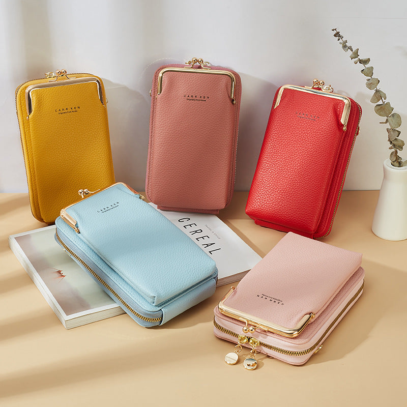 Mobile phone bag women's crossbody 2025 new simple large capacity card bag wallet integrated bag mini stylish small bag trend