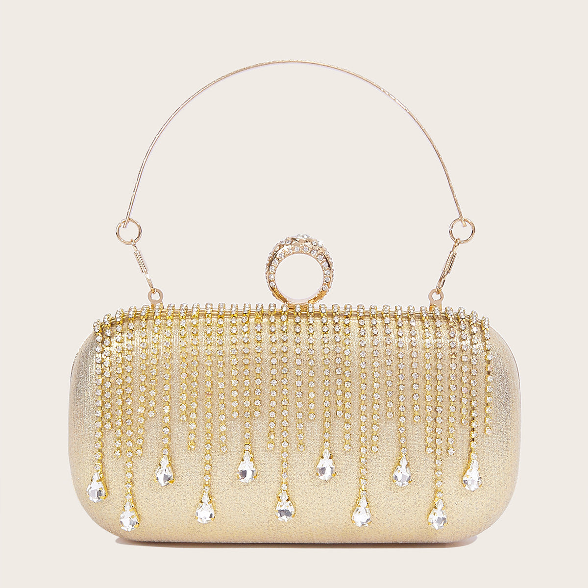 New Tassel Evening Bag European and American Fashion Diamond Clutch Bag Celebrity Wedding Party Handbag Chain Bag