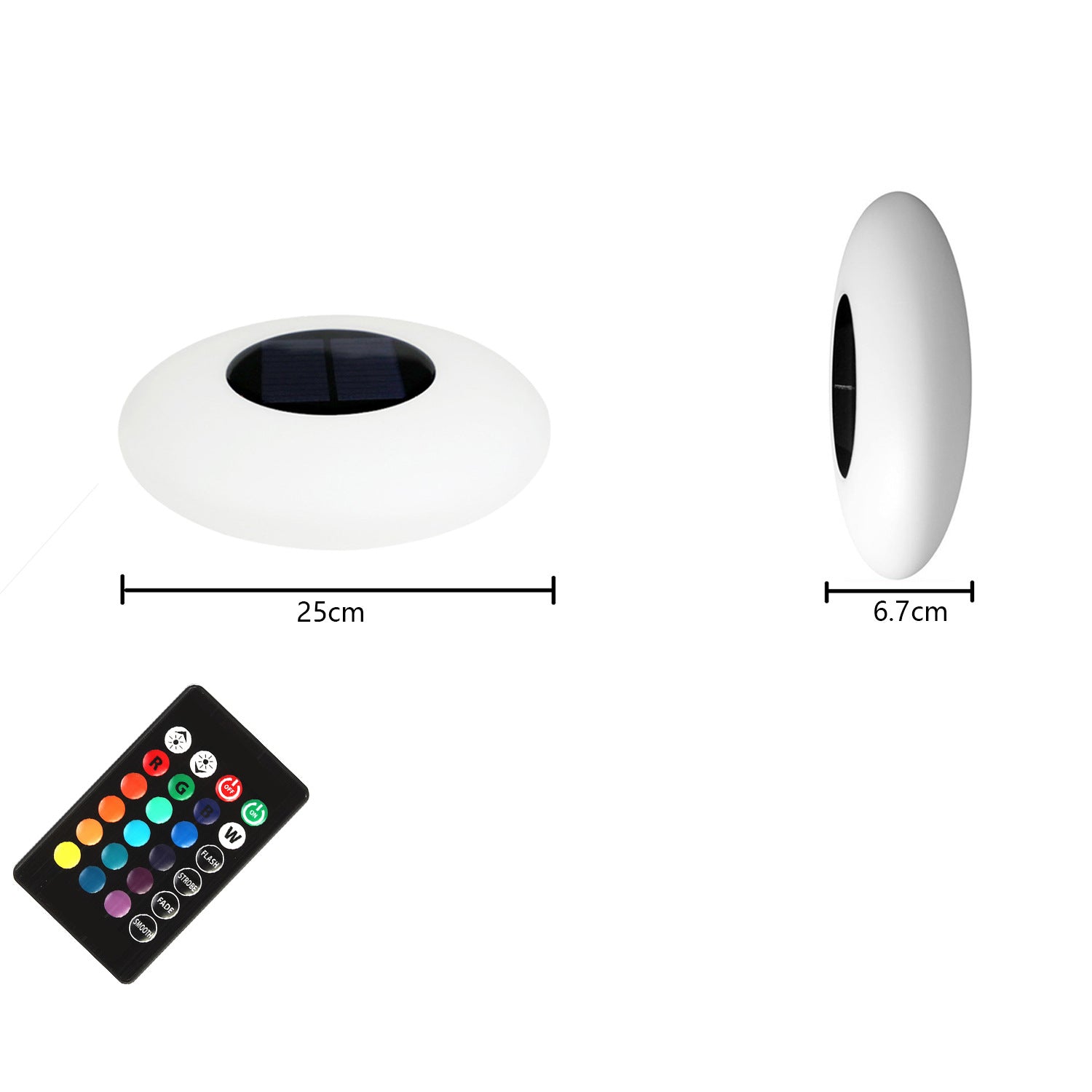 Cross-border solar water floating lights fantasy racing pool lights outdoor waterproof colorful LED flying saucer pool floating lights