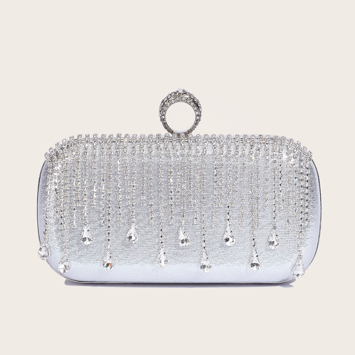 New Tassel Evening Bag European and American Fashion Diamond Clutch Bag Celebrity Wedding Party Handbag Chain Bag