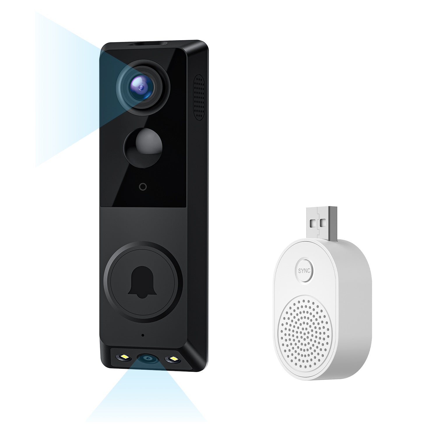 Cross-border smart video doorbell, wireless remote video intercom, human detection, HD night vision, smart home monitoring
