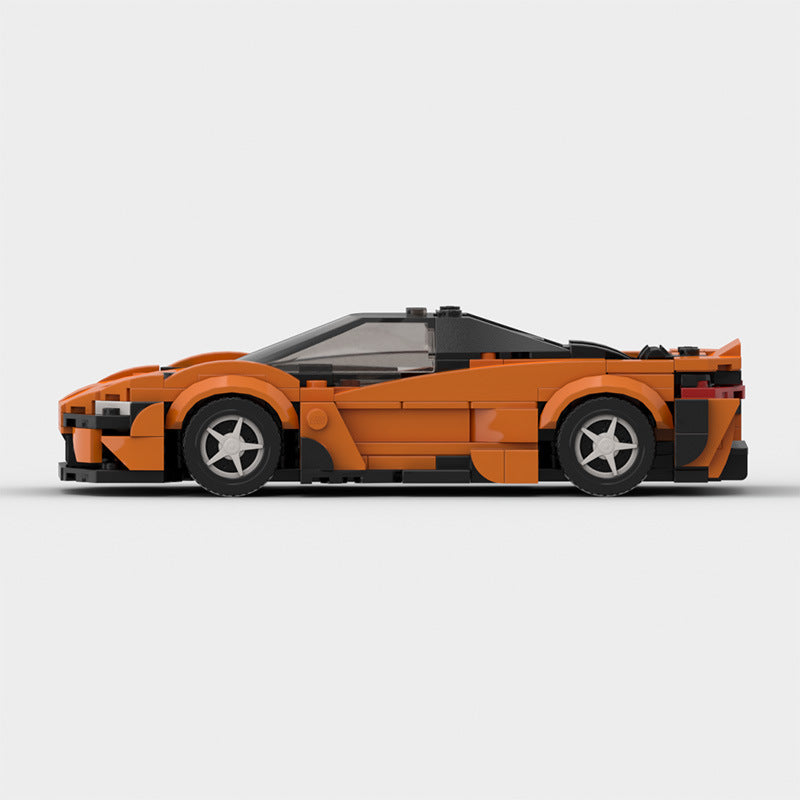 MOC building blocks compatible with Lego creative assembly orange McLaren 765LT sports car model speed series 8-grid car