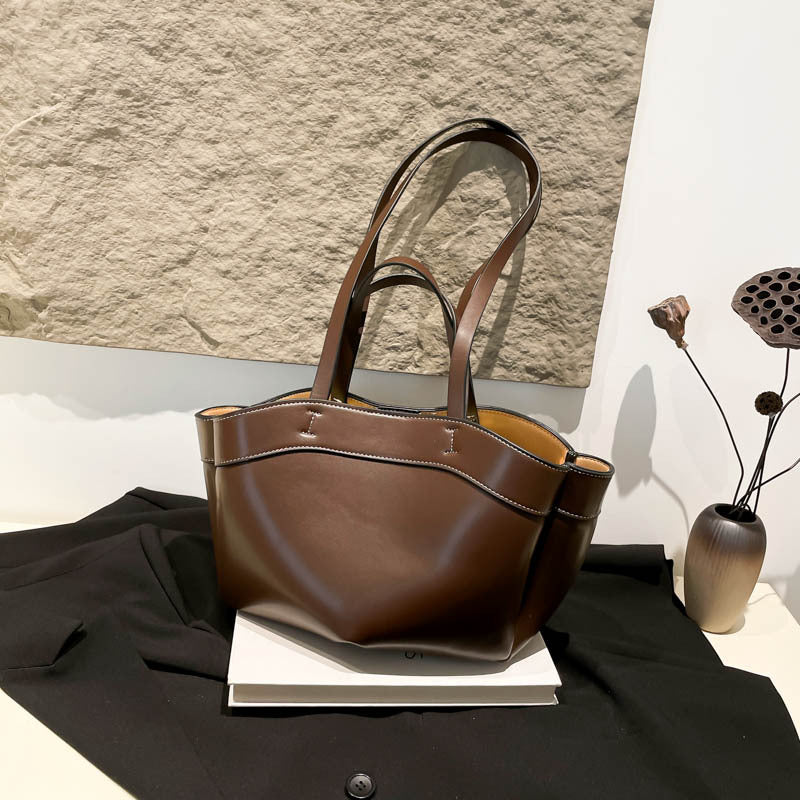 High-end women's bag, one-shoulder handbag, tote bag, 2025 spring fashion casual all-match large-capacity commuter underarm bag