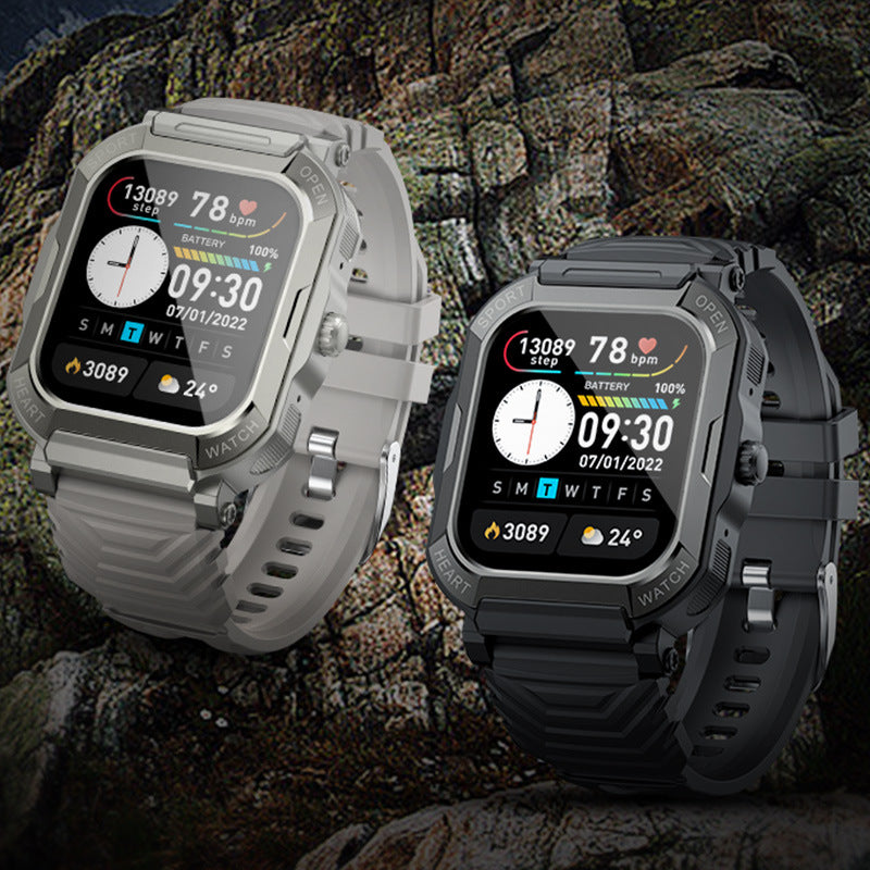 New H30 outdoor smartwatch Bluetooth call heart rate blood pressure blood oxygen IP68 waterproof sports bracelet cross-border