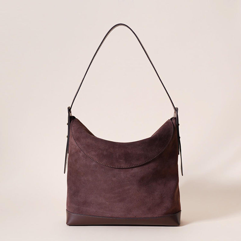 Spring and summer women's bag large capacity shoulder bag women 2025 new retro commuter shoulder bag frosted crossbody tote bag trend