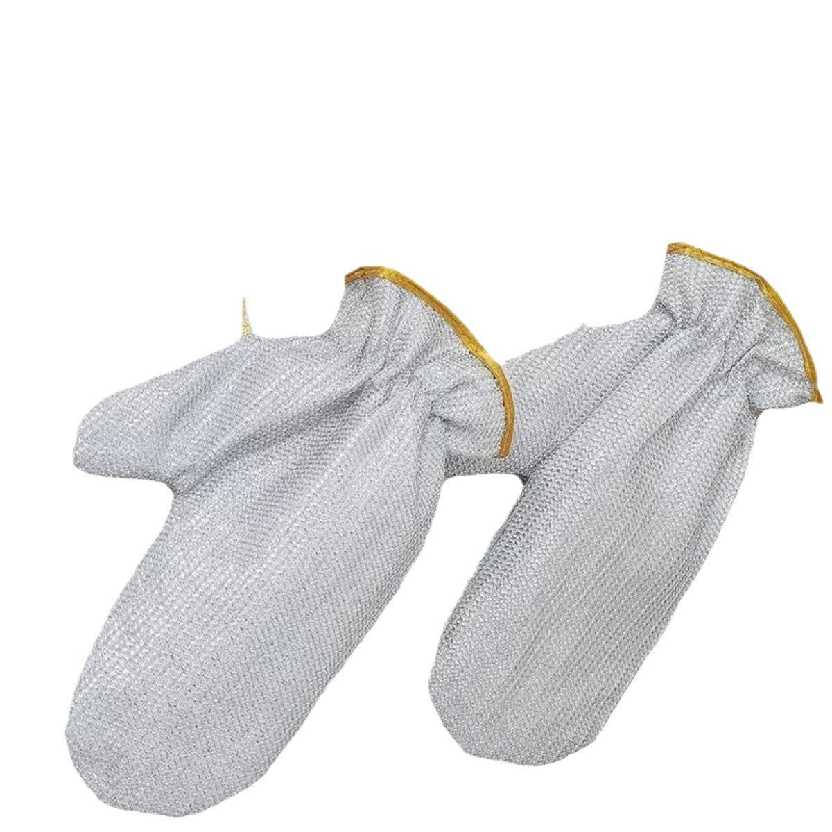 Kitchen silver wire dishwashing gloves heat insulation anti-scalding steel wire gloves cleaning scouring pad multifunctional gloves