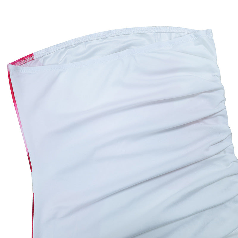 European and American foreign trade 2025 new women's fashion temperament sexy tube top slim long side slit holiday dress