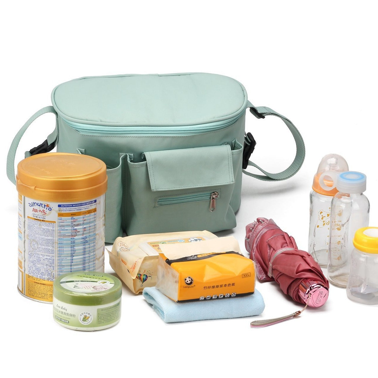 Mommy bag fashionable and lightweight baby stroller bag multifunctional stroller storage bag outdoor mother and baby bag wholesale