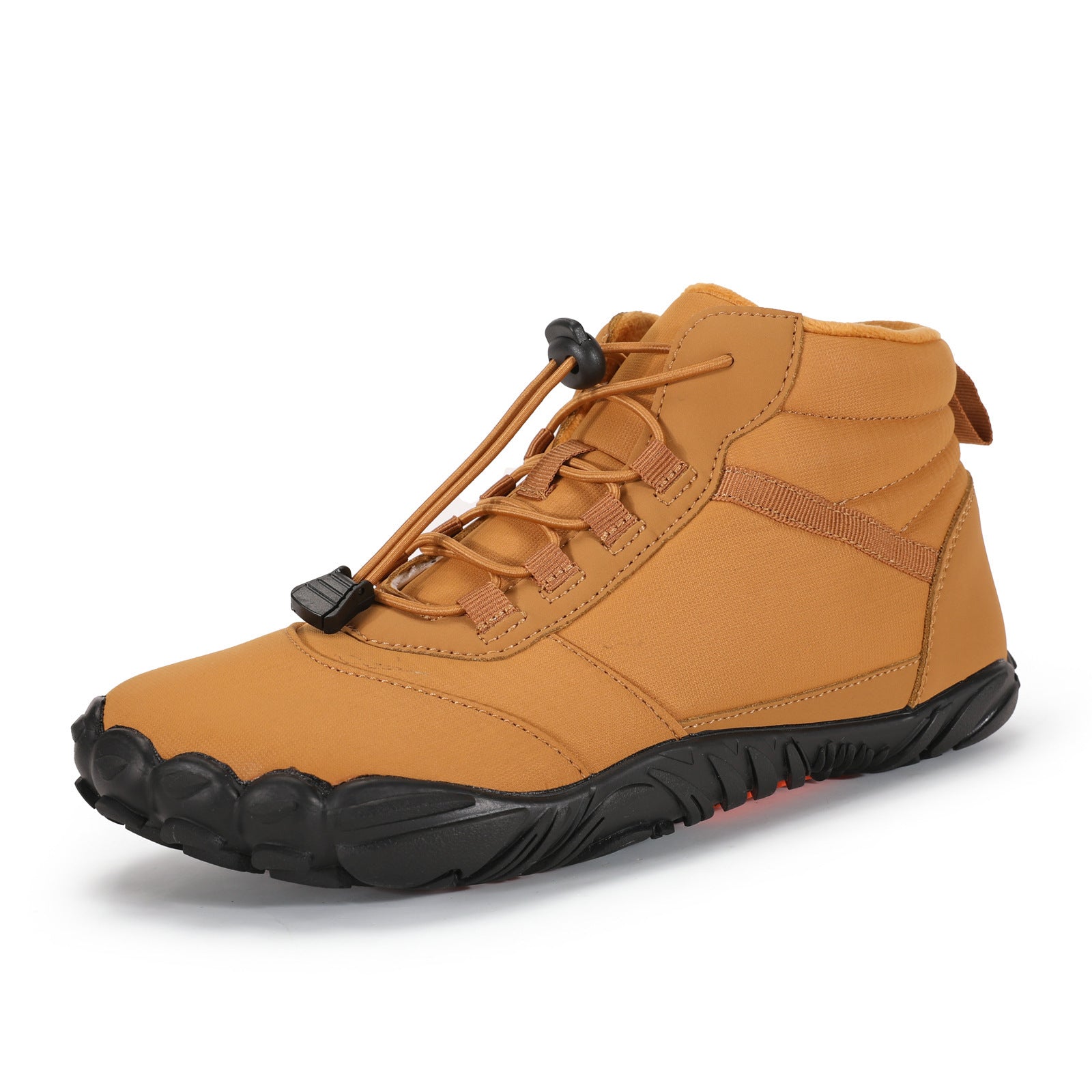 Cross-border new winter cotton boots men's casual barefoot cotton shoes women's plus velvet thickened snow boots couple warm hiking shoes