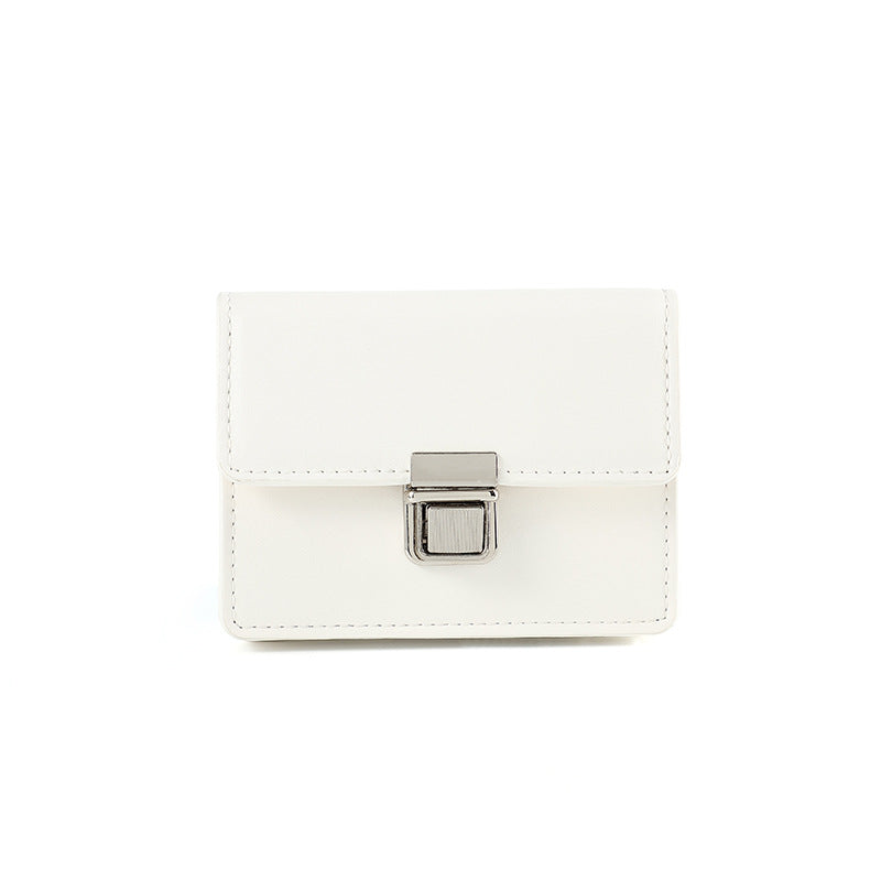 New style wallet, women's short solid color card holder, autumn and winter simple cross-border coin purse source manufacturer