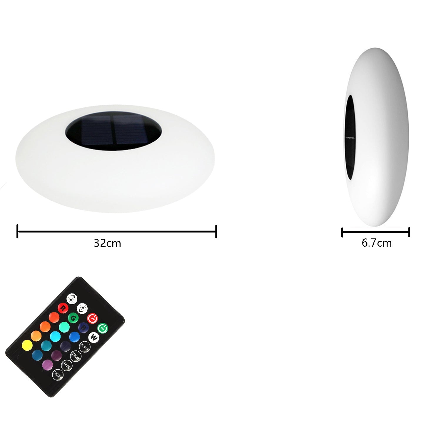 Cross-border solar water floating lights fantasy racing pool lights outdoor waterproof colorful LED flying saucer pool floating lights