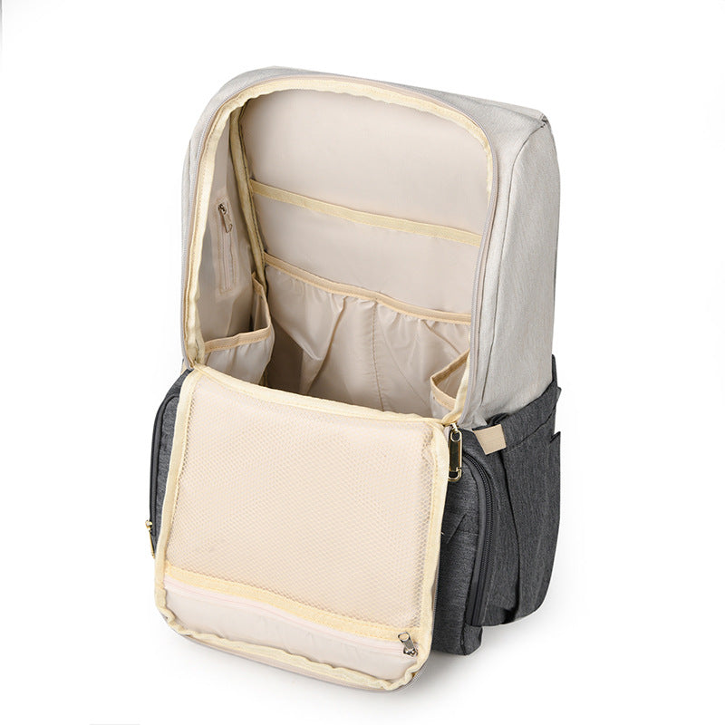 Mommy bag two-piece set Japanese multifunctional decompression air cushion mother and baby bag out USB charging large capacity mommy bag