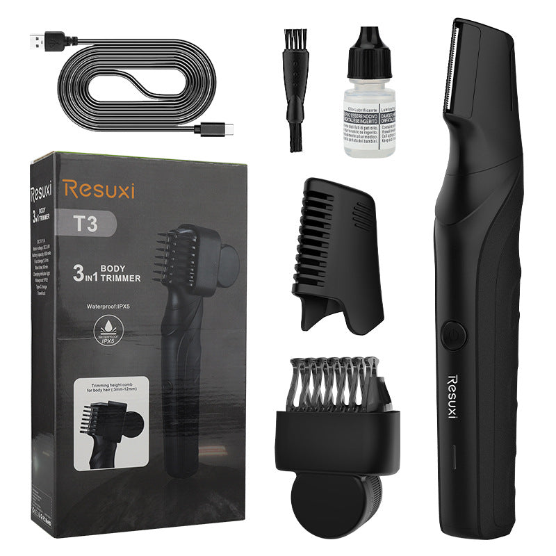 OZON new men's shaver body hair trimmer multi-function hair clipper razor set full body wash