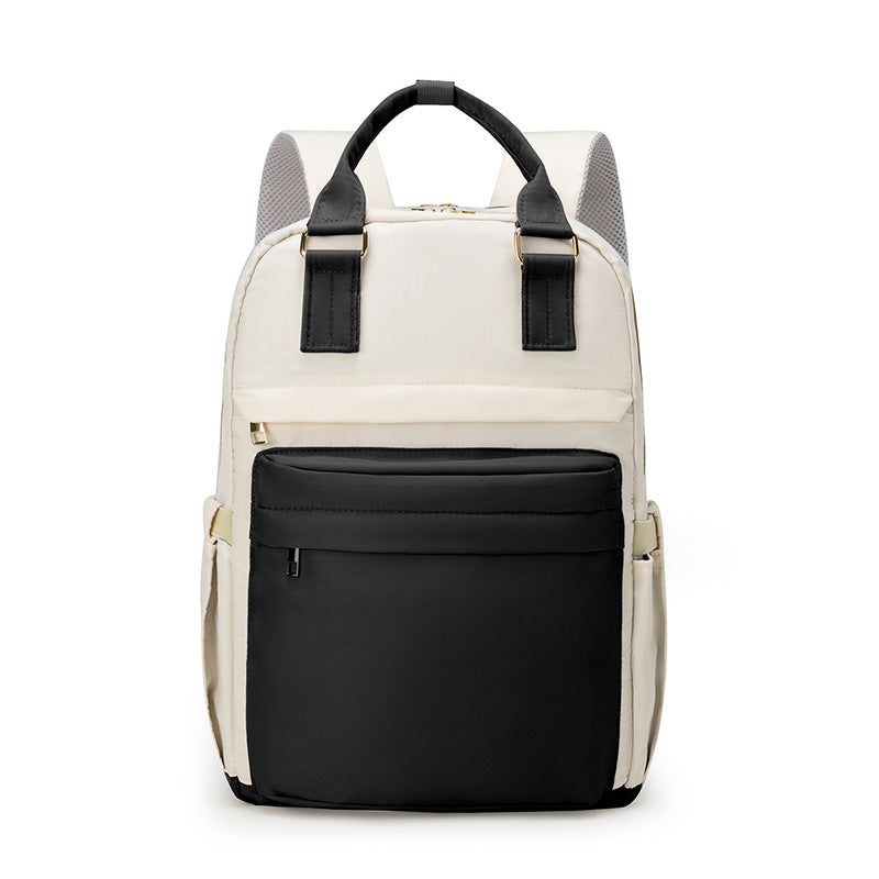 New style mommy bag with double compartments in front and back, large capacity mother and baby bag, fashionable and multifunctional mommy bag backpack for traveling