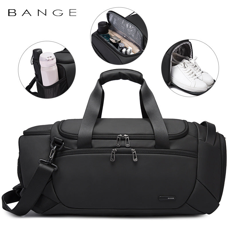 Bange new men's travel leisure fitness bag multi-function outdoor crossbody bag dry and wet separation handbag