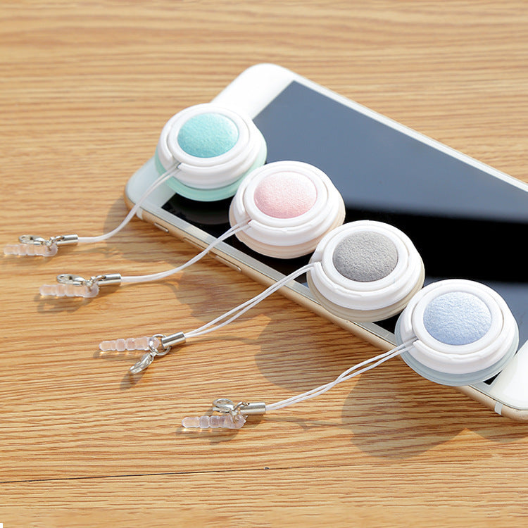Macaron mobile phone screen wipe clean glasses wipe camera lens wipe deerskin cloth cleaning tool pendant