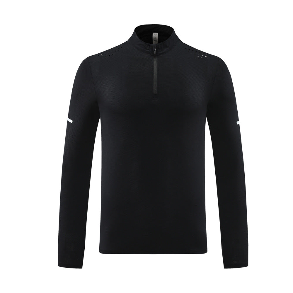Autumn and winter fitness tops basketball training running quick-drying clothes leisure outdoor elastic quick-drying sports T-shirt long sleeve men