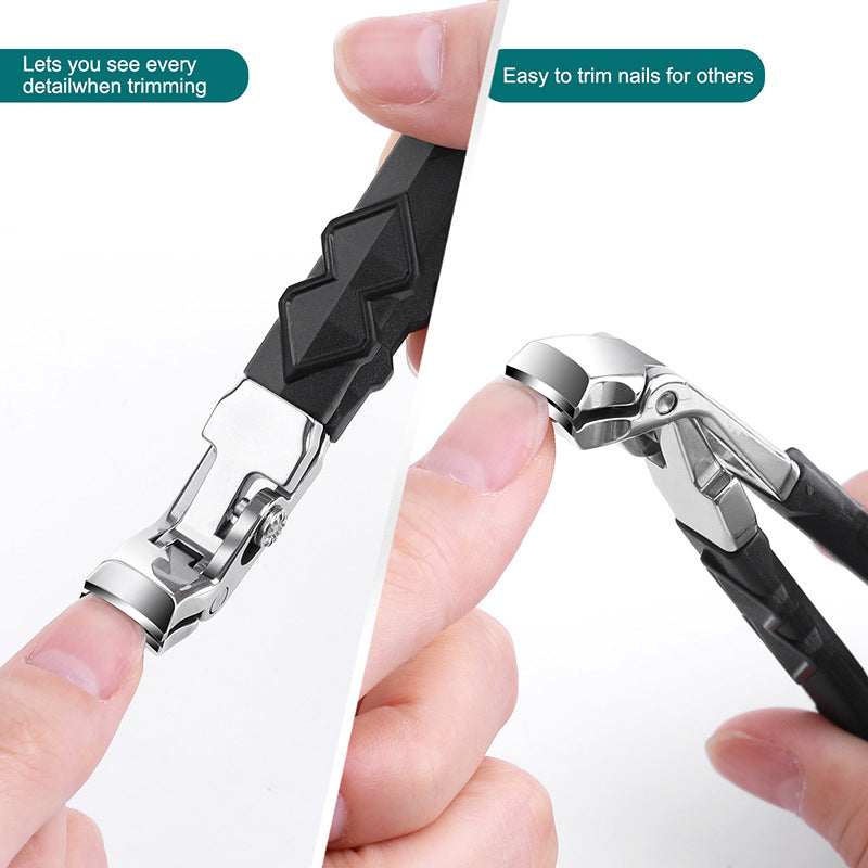 New style elbow nail clippers stainless steel long handle nail scissors large opening grip manicure nippers pedicure toenail nippers