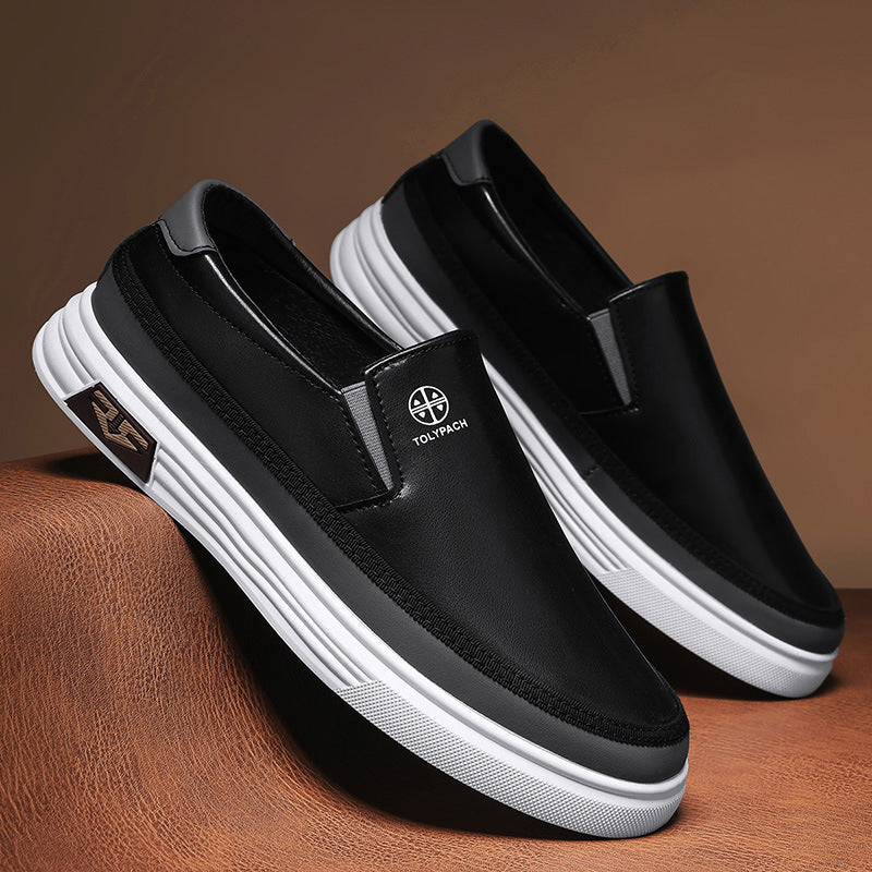 2025 new Wenzhou shoes spring casual business formal toe shoes one-step middle-aged dad shoes