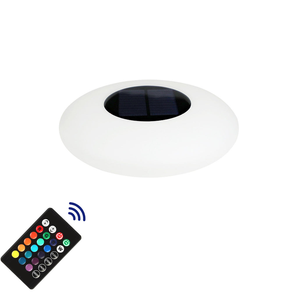 Cross-border solar water floating lights fantasy racing pool lights outdoor waterproof colorful LED flying saucer pool floating lights
